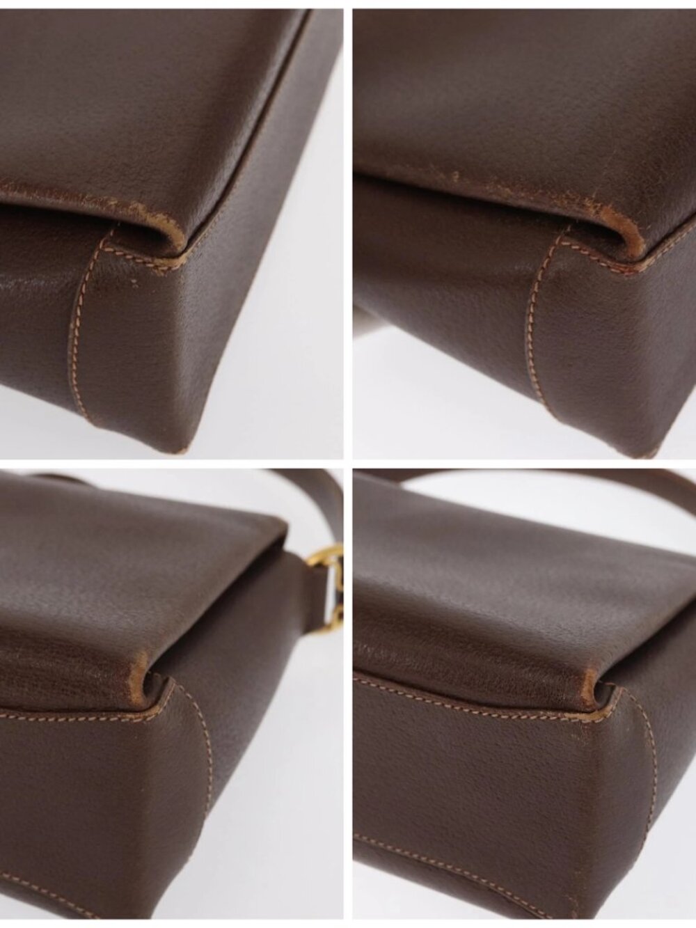 GUCCI Bamboo Hand Bag Leather Brown Gold Auth ep13180 - Picture 14 of 16